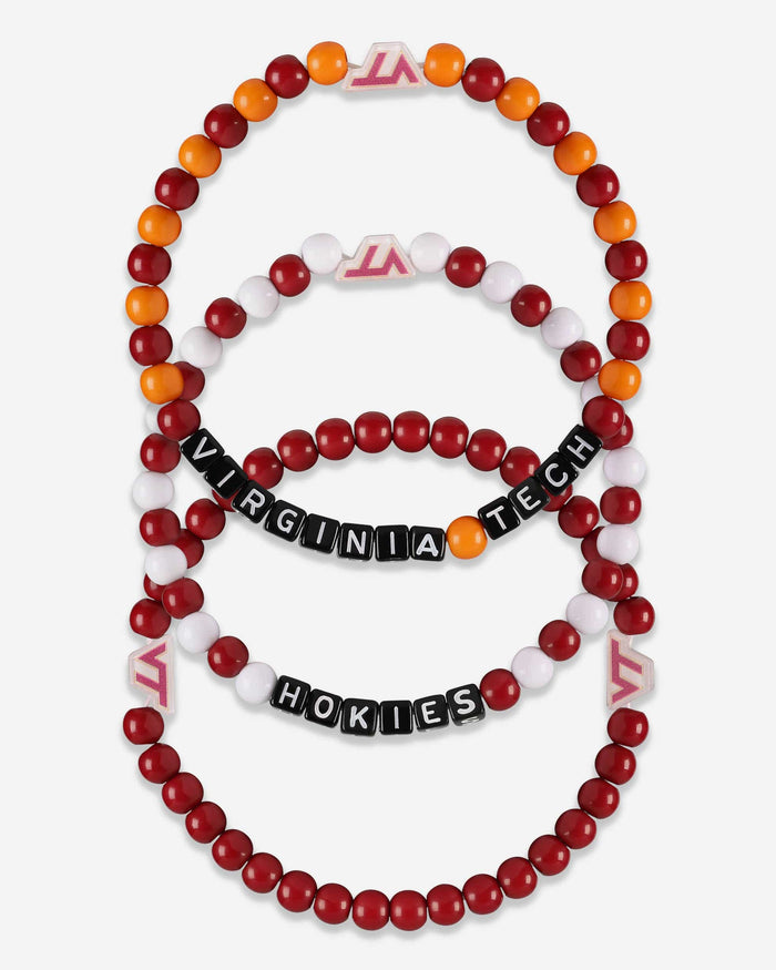 Virginia Tech Hokies 3 Pack Beaded Friendship Bracelet FOCO - FOCO.com