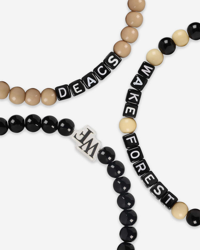 Wake Forest Demon Deacons 3 Pack Beaded Friendship Bracelet FOCO - FOCO.com