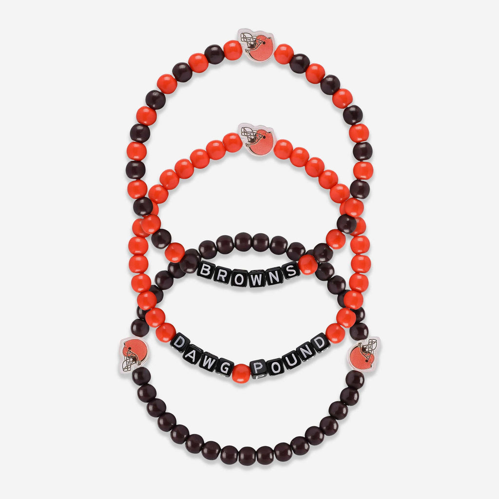 Cleveland Browns 3 Pack Beaded Friendship Bracelet FOCO - FOCO.com