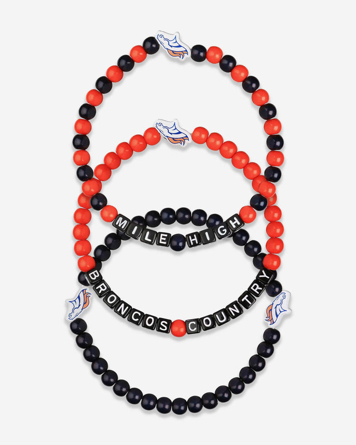 Denver Broncos 3 Pack Beaded Friendship Bracelet FOCO - FOCO.com