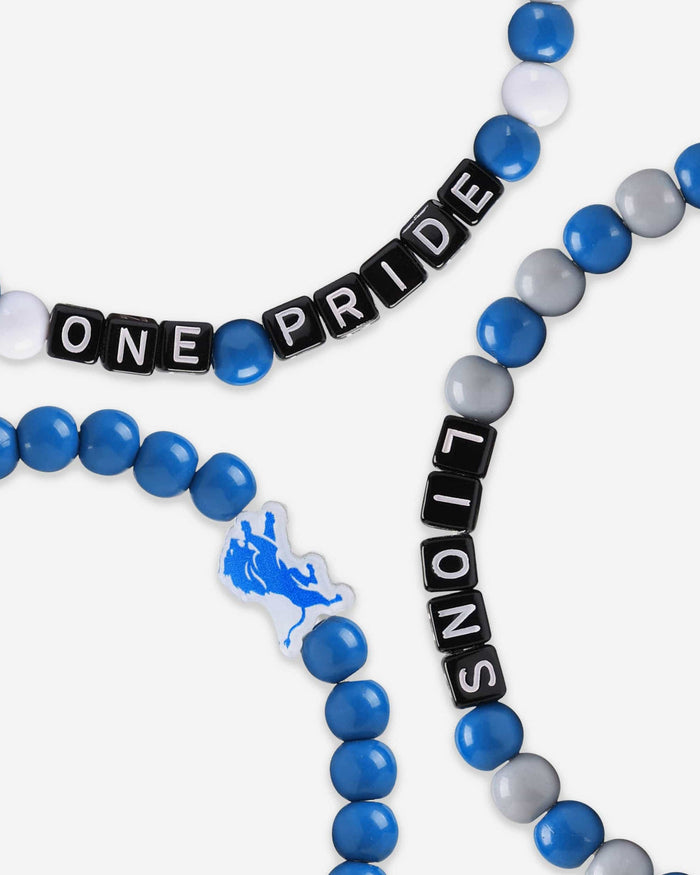 Detroit Lions 3 Pack Beaded Friendship Bracelet FOCO - FOCO.com