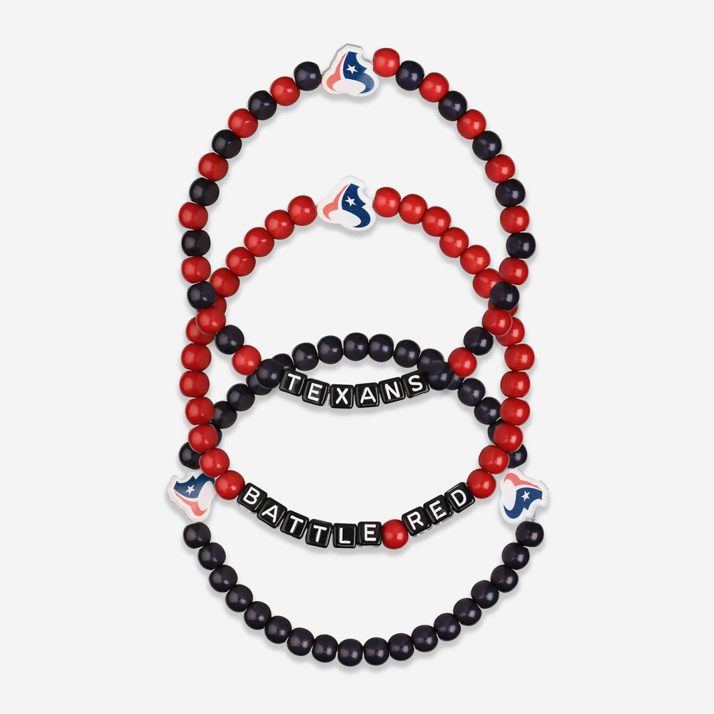 Houston Texans 3 Pack Beaded Friendship Bracelet FOCO - FOCO.com