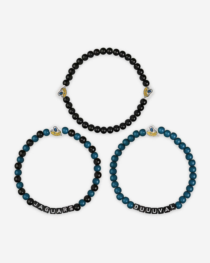 Jacksonville Jaguars 3 Pack Beaded Friendship Bracelet FOCO - FOCO.com