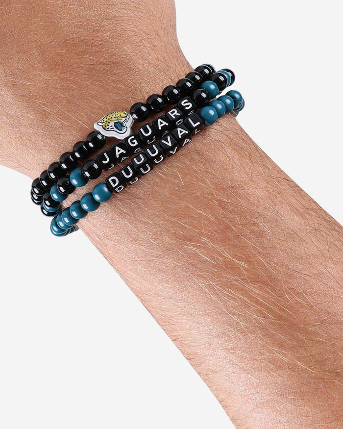 Jacksonville Jaguars 3 Pack Beaded Friendship Bracelet FOCO - FOCO.com