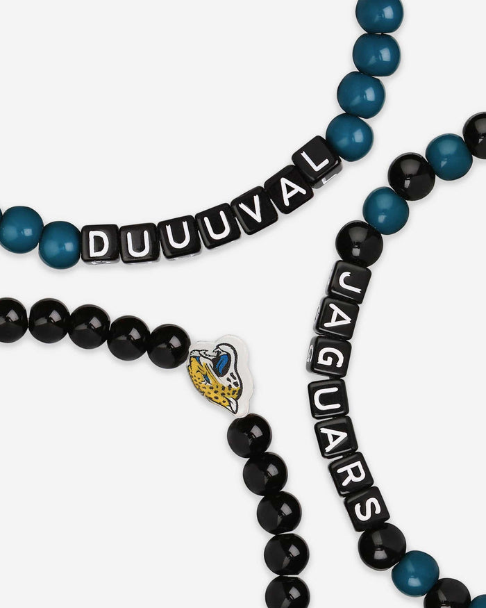 Jacksonville Jaguars 3 Pack Beaded Friendship Bracelet FOCO - FOCO.com