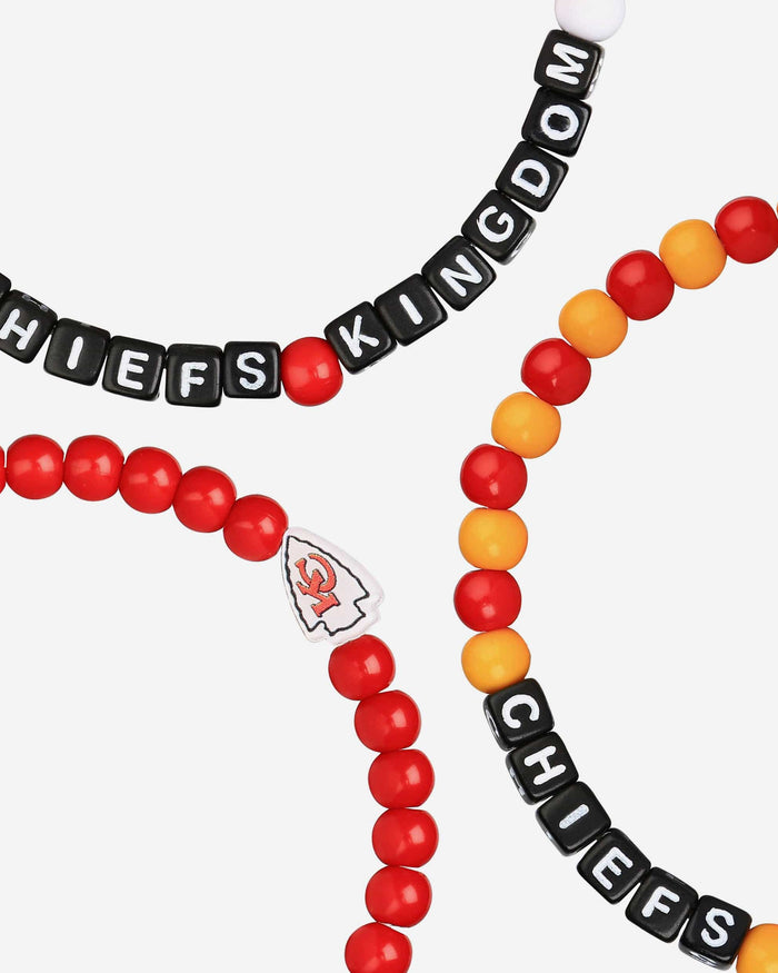 Kansas City Chiefs 3 Pack Beaded Friendship Bracelet FOCO - FOCO.com