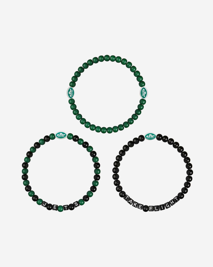 New York Jets 3 Pack Beaded Friendship Bracelet FOCO - FOCO.com