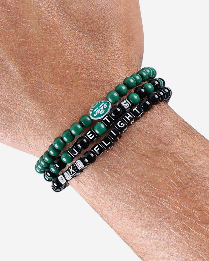 New York Jets 3 Pack Beaded Friendship Bracelet FOCO - FOCO.com