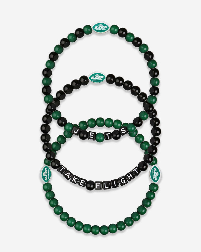 New York Jets 3 Pack Beaded Friendship Bracelet FOCO - FOCO.com