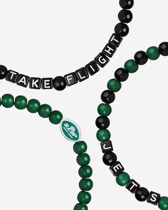 New York Jets 3 Pack Beaded Friendship Bracelet FOCO - FOCO.com