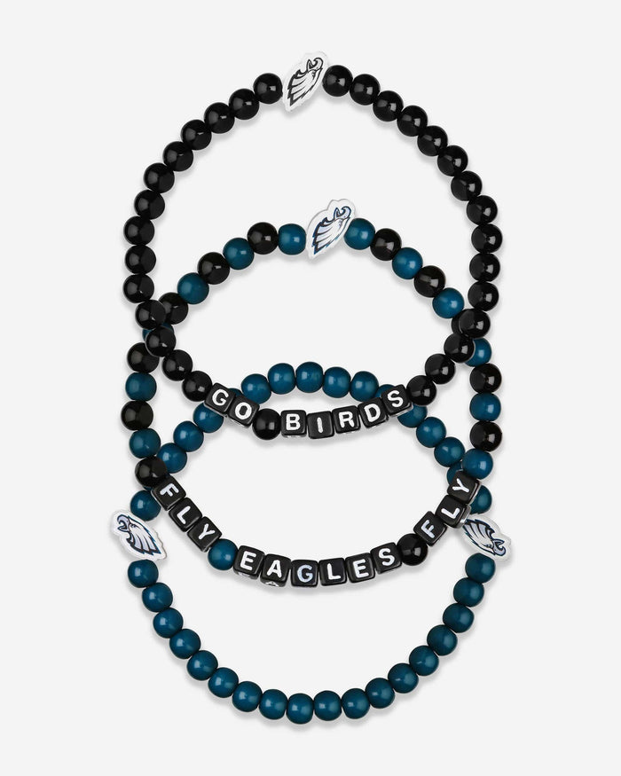 Philadelphia Eagles 3 Pack Beaded Friendship Bracelet FOCO - FOCO.com