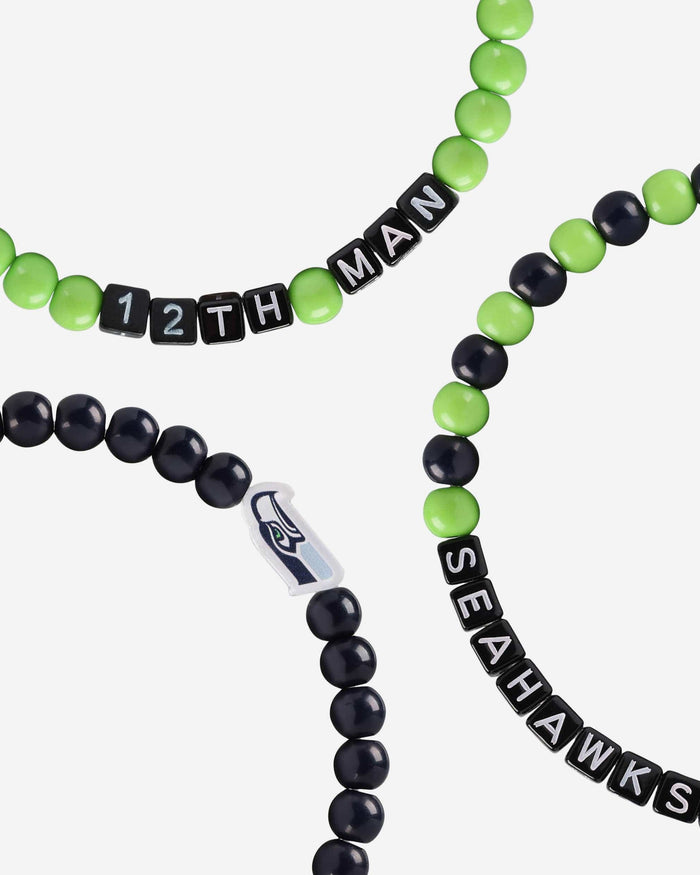 Seattle Seahawks 3 Pack Beaded Friendship Bracelet FOCO - FOCO.com