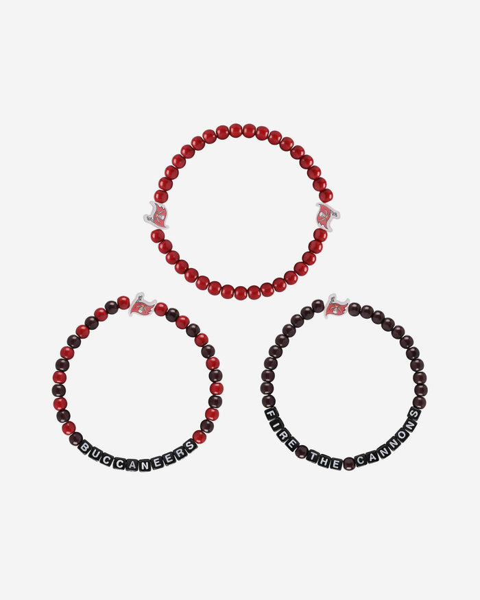 Tampa Bay Buccaneers 3 Pack Beaded Friendship Bracelet FOCO - FOCO.com