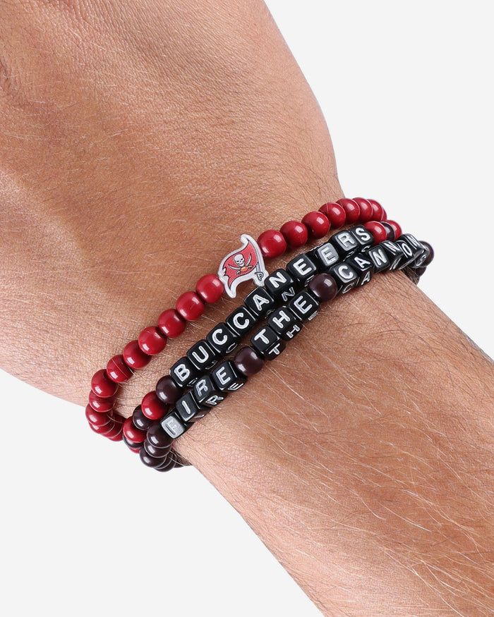 Tampa Bay Buccaneers 3 Pack Beaded Friendship Bracelet FOCO - FOCO.com