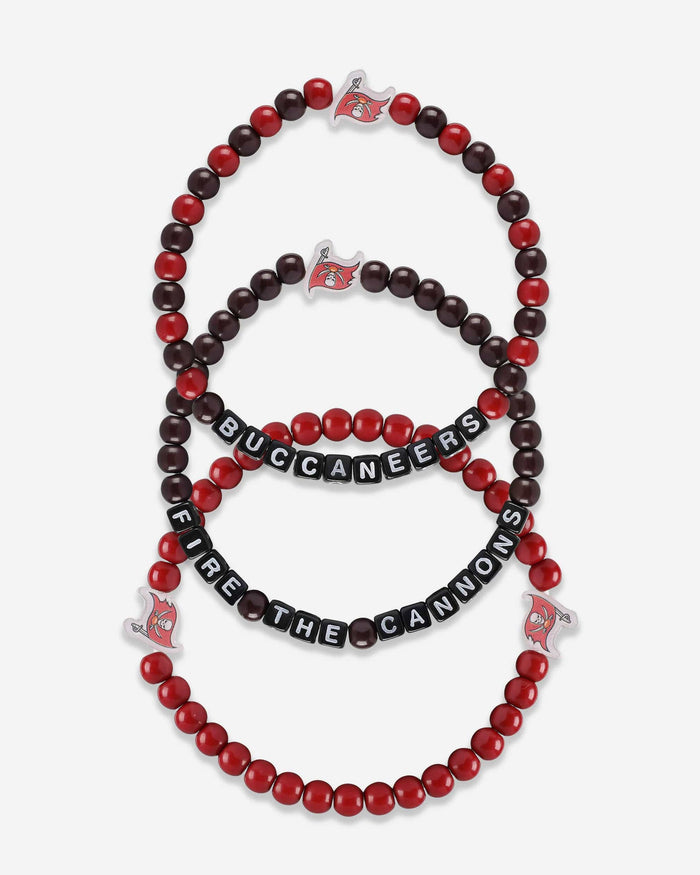 Tampa Bay Buccaneers 3 Pack Beaded Friendship Bracelet FOCO - FOCO.com