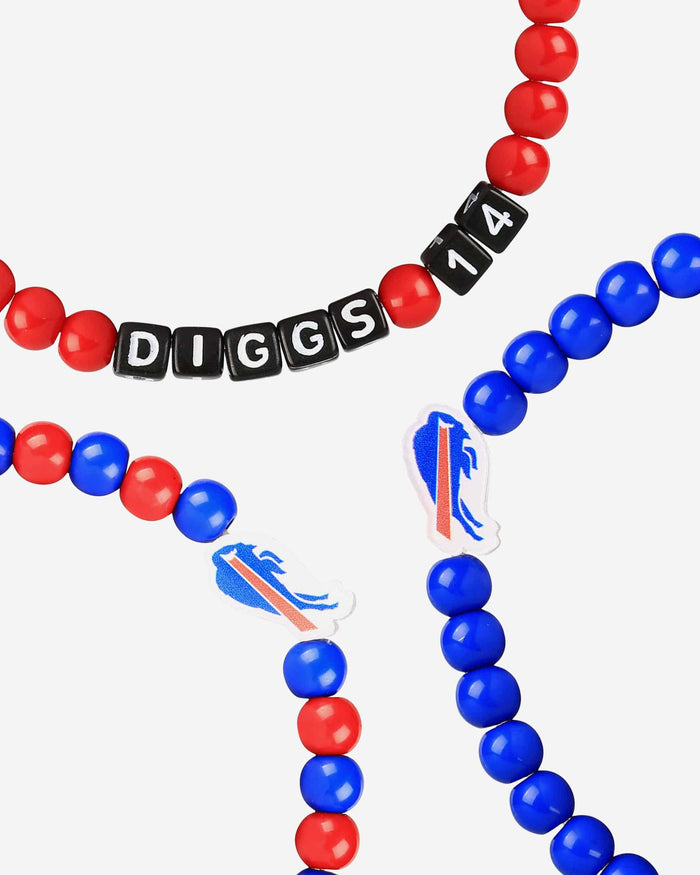 Josh Allen & Stefon Diggs Buffalo Bills 3 Pack Player Beaded Friendship Bracelet FOCO - FOCO.com