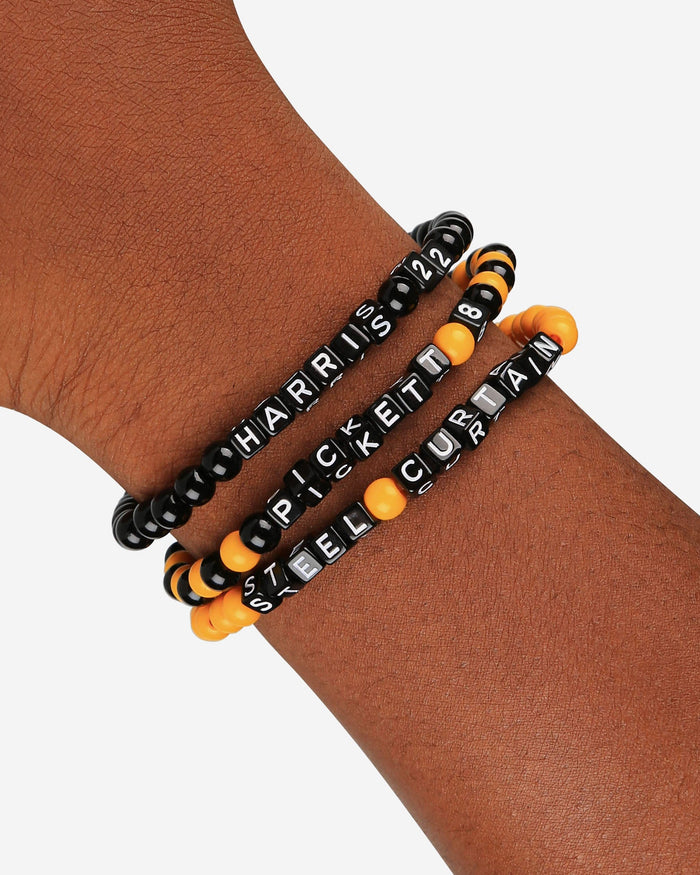 Kenny Pickett & Najee Harris Pittsburgh Steelers 3 Pack Player Beaded Friendship Bracelet FOCO - FOCO.com