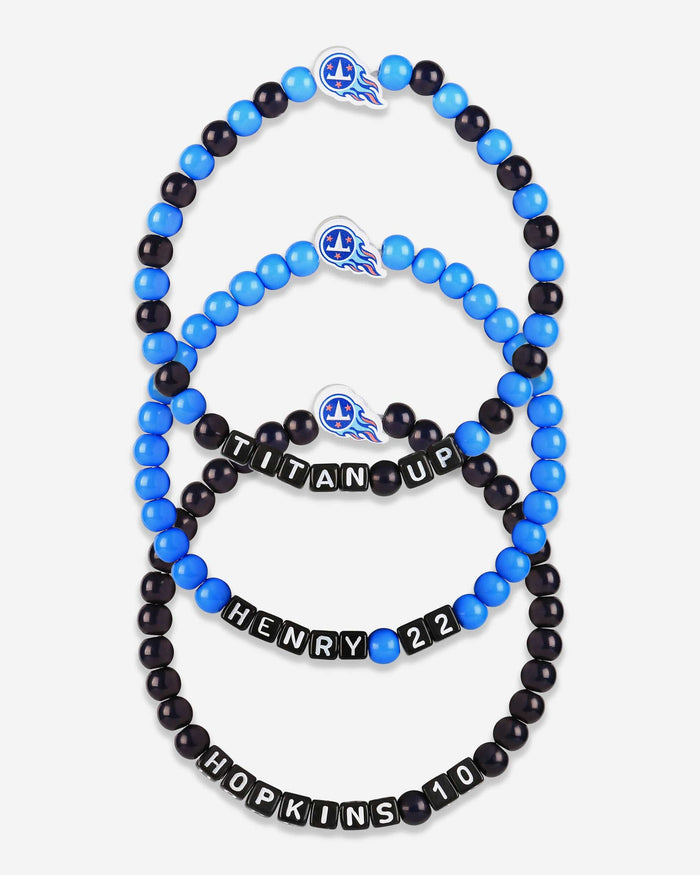 Derrick Henry & DeAndre Hopkins Tennessee Titans 3 Pack Player Beaded Friendship Bracelet FOCO - FOCO.com