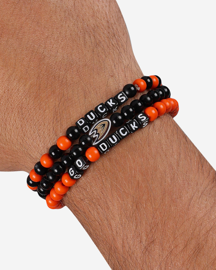 Anaheim Ducks 3 Pack Beaded Friendship Bracelet FOCO - FOCO.com