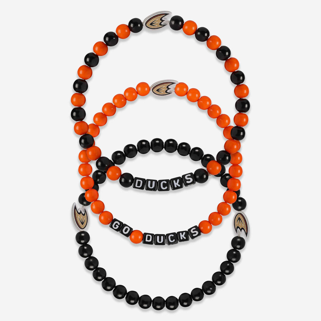 Anaheim Ducks 3 Pack Beaded Friendship Bracelet FOCO - FOCO.com