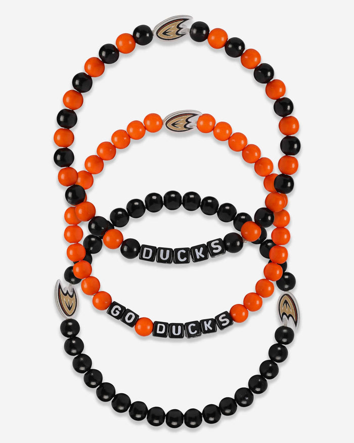 Anaheim Ducks 3 Pack Beaded Friendship Bracelet FOCO - FOCO.com