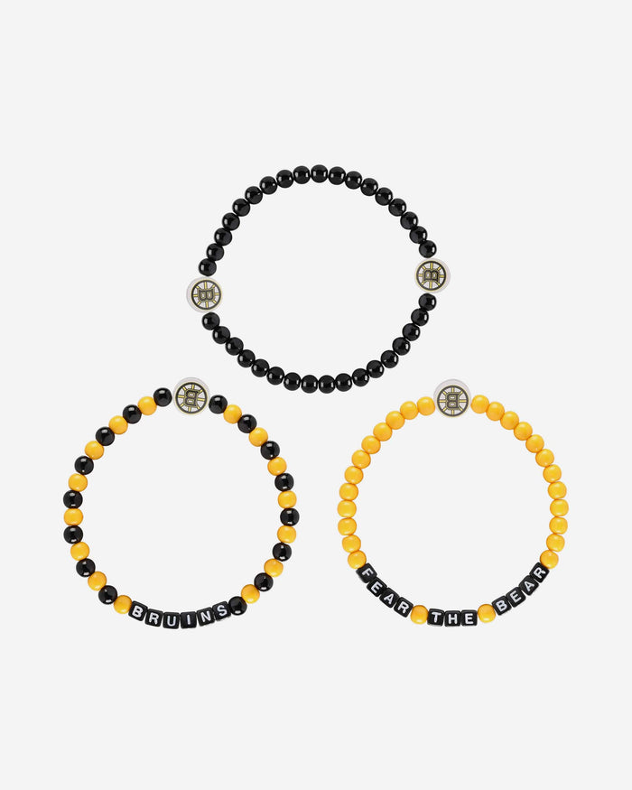 Boston Bruins 3 Pack Beaded Friendship Bracelet FOCO - FOCO.com