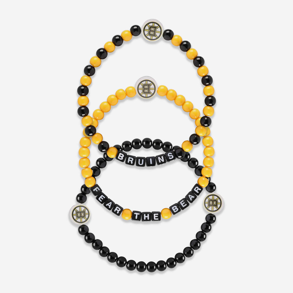 Boston Bruins 3 Pack Beaded Friendship Bracelet FOCO - FOCO.com