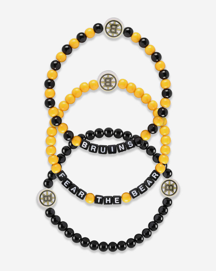 Boston Bruins 3 Pack Beaded Friendship Bracelet FOCO - FOCO.com