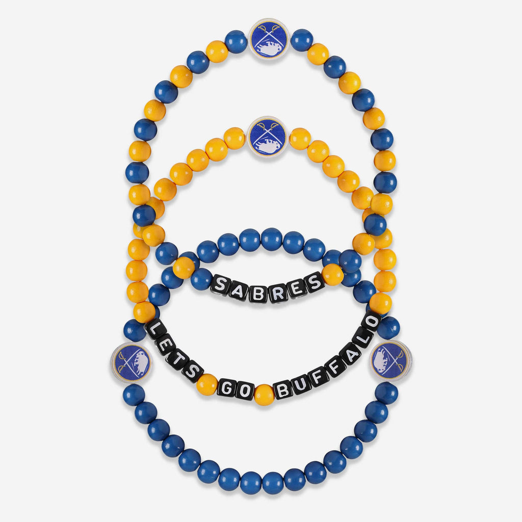 Buffalo Sabres 3 Pack Beaded Friendship Bracelet FOCO - FOCO.com