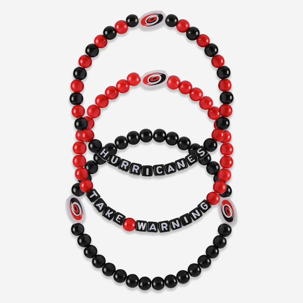 Carolina Hurricanes 3 Pack Beaded Friendship Bracelet FOCO - FOCO.com