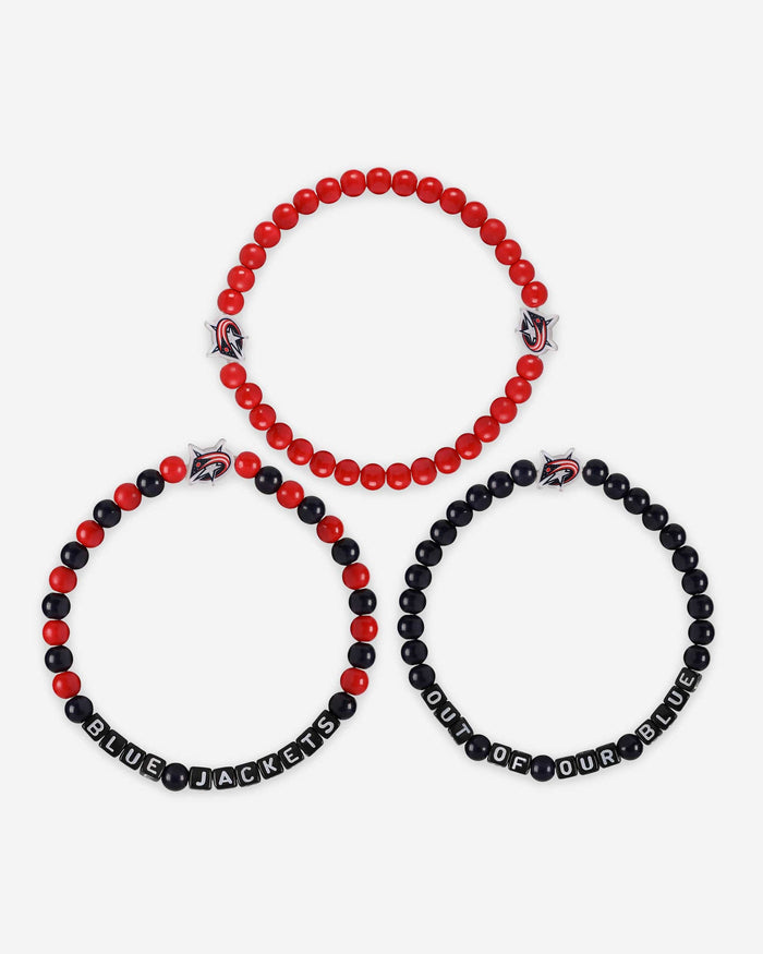 Columbus Blue Jackets 3 Pack Beaded Friendship Bracelet FOCO - FOCO.com