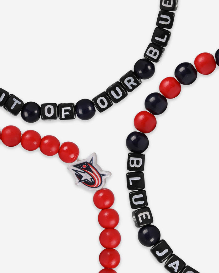 Columbus Blue Jackets 3 Pack Beaded Friendship Bracelet FOCO - FOCO.com