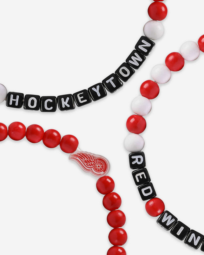 Detroit Red Wings 3 Pack Beaded Friendship Bracelet FOCO - FOCO.com