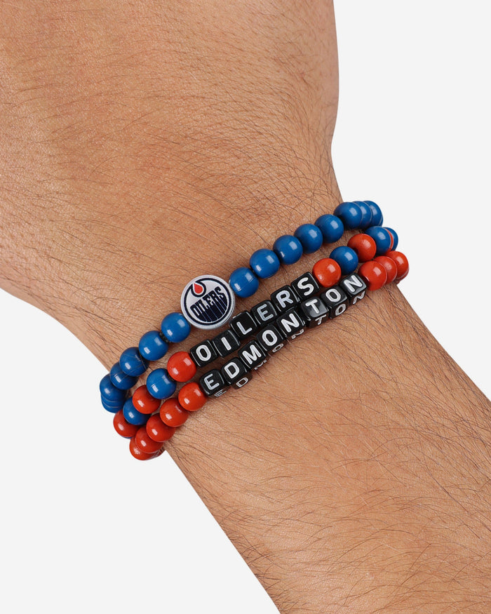 Edmonton Oilers 3 Pack Beaded Friendship Bracelet FOCO - FOCO.com