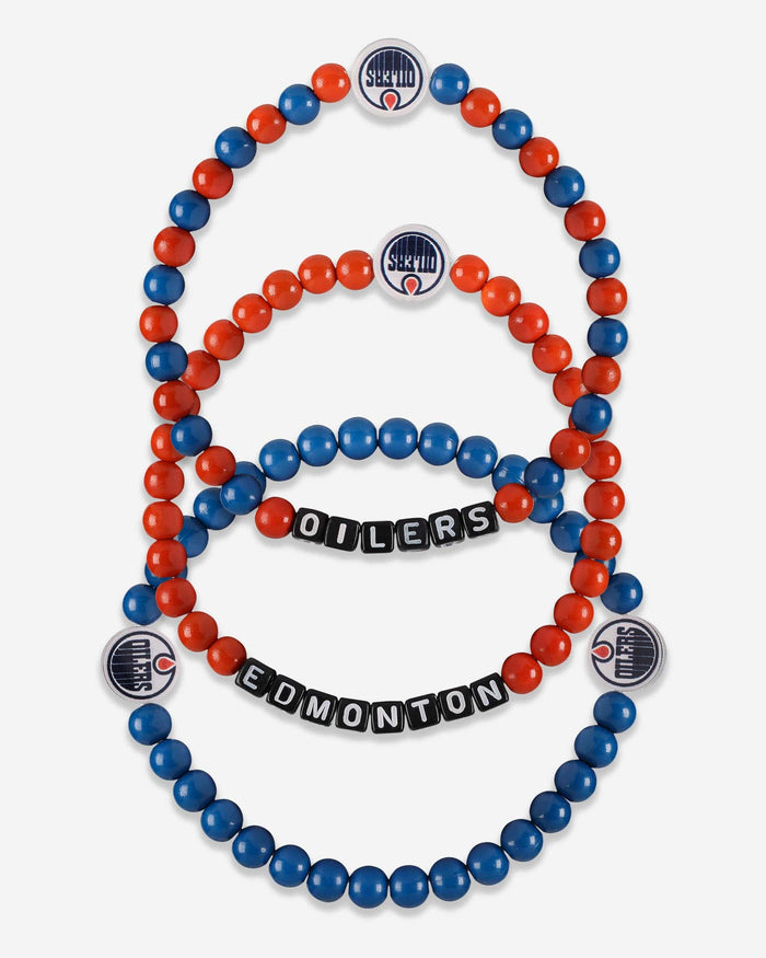 Edmonton Oilers 3 Pack Beaded Friendship Bracelet FOCO - FOCO.com