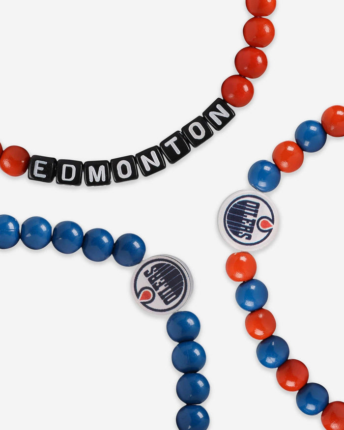 Edmonton Oilers 3 Pack Beaded Friendship Bracelet FOCO - FOCO.com