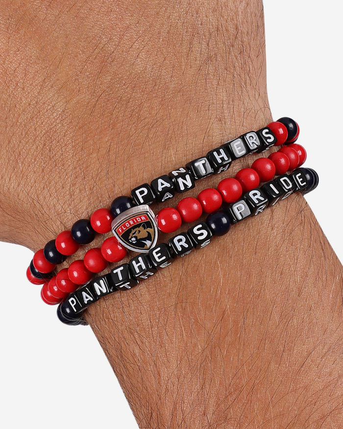 Florida Panthers 3 Pack Beaded Friendship Bracelet FOCO - FOCO.com