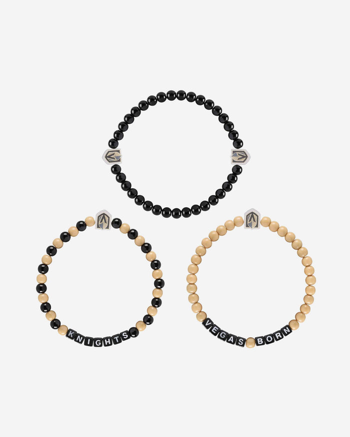 Vegas Golden Knights 3 Pack Beaded Friendship Bracelet FOCO - FOCO.com