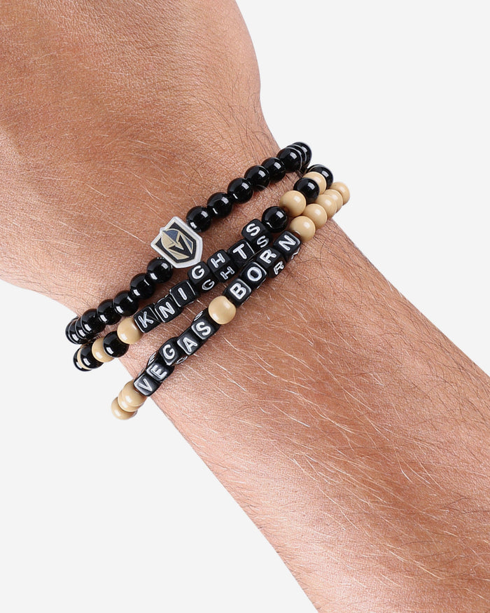 Vegas Golden Knights 3 Pack Beaded Friendship Bracelet FOCO - FOCO.com