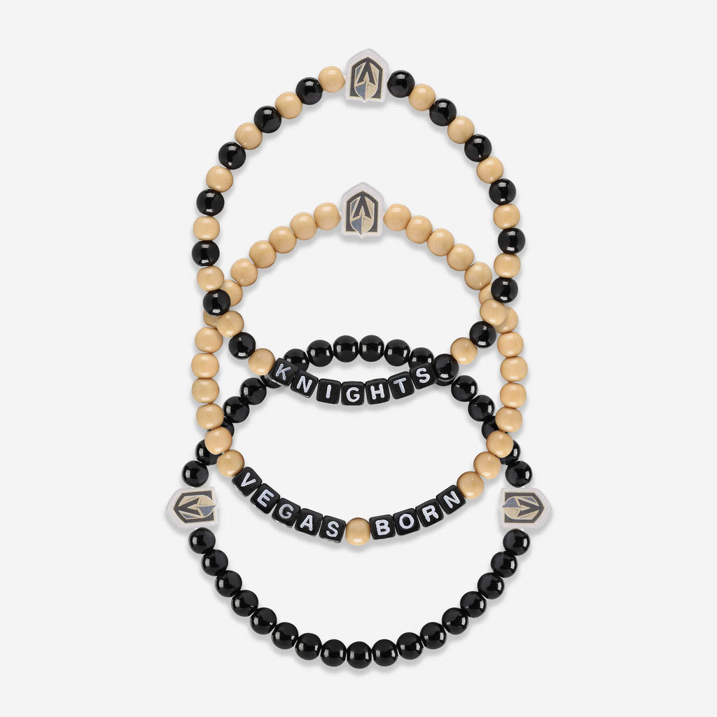 Vegas Golden Knights 3 Pack Beaded Friendship Bracelet FOCO - FOCO.com