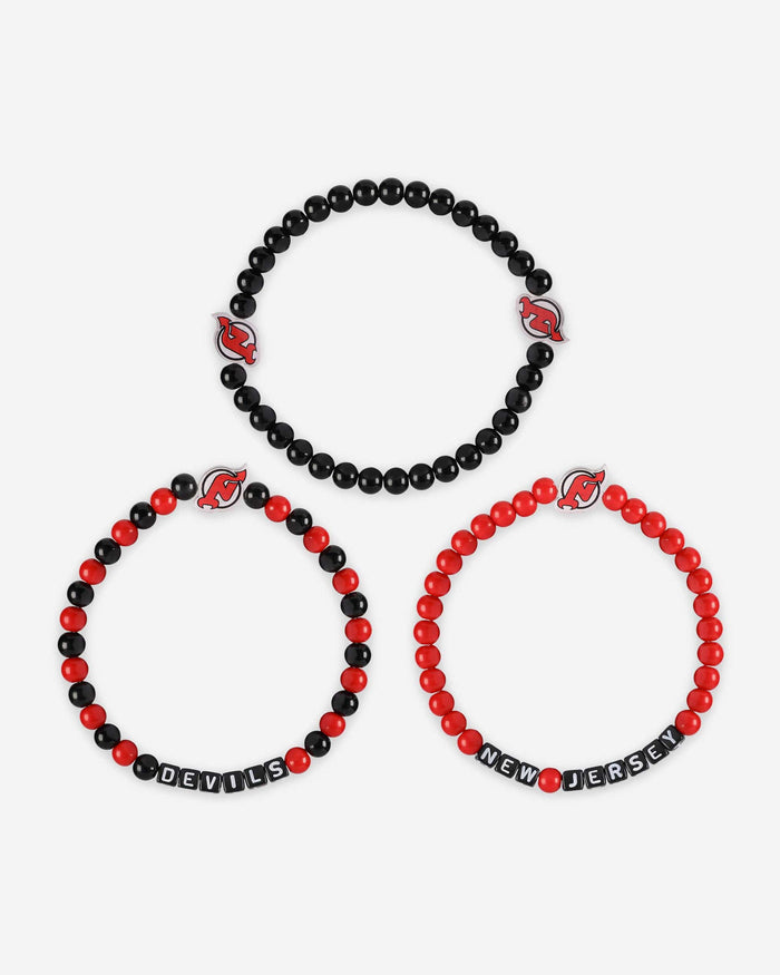 New Jersey Devils 3 Pack Beaded Friendship Bracelet FOCO - FOCO.com