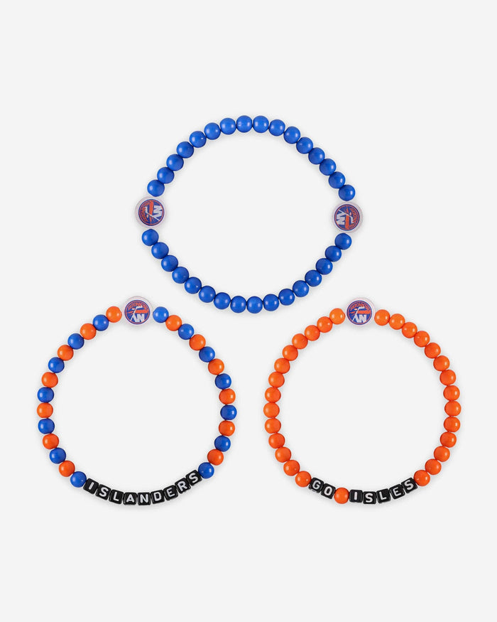 New York Islanders 3 Pack Beaded Friendship Bracelet FOCO - FOCO.com