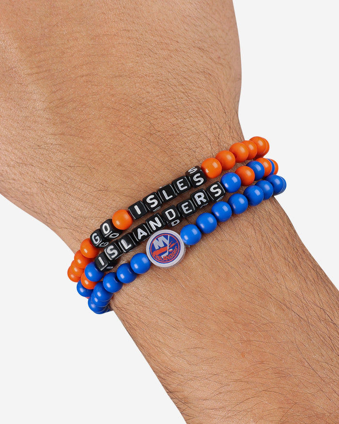 New York Islanders 3 Pack Beaded Friendship Bracelet FOCO - FOCO.com