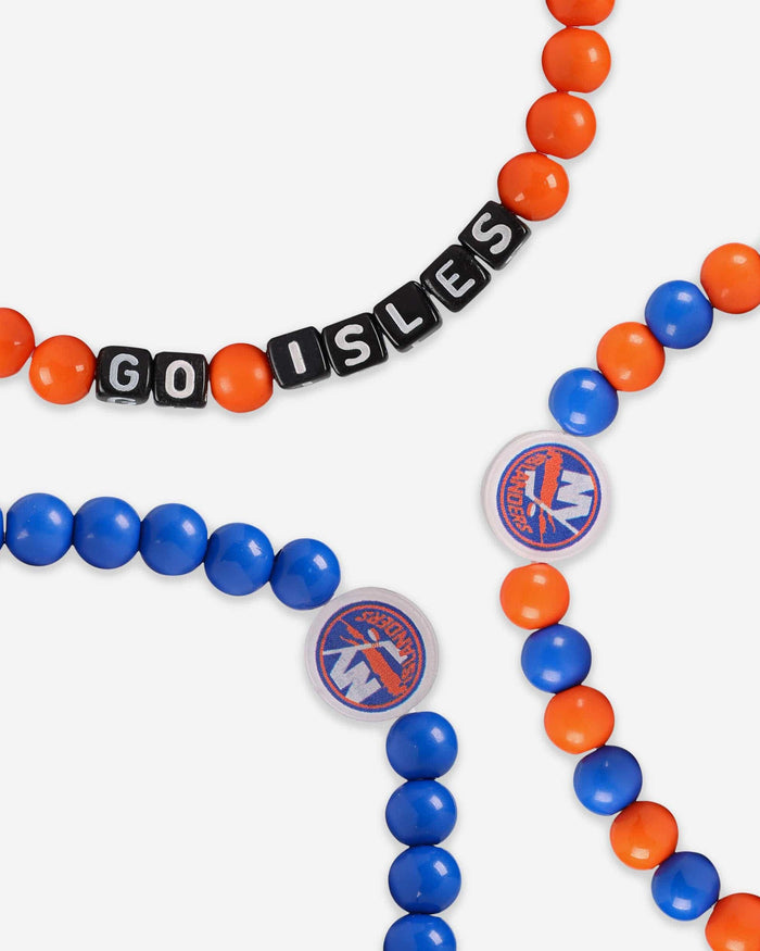 New York Islanders 3 Pack Beaded Friendship Bracelet FOCO - FOCO.com