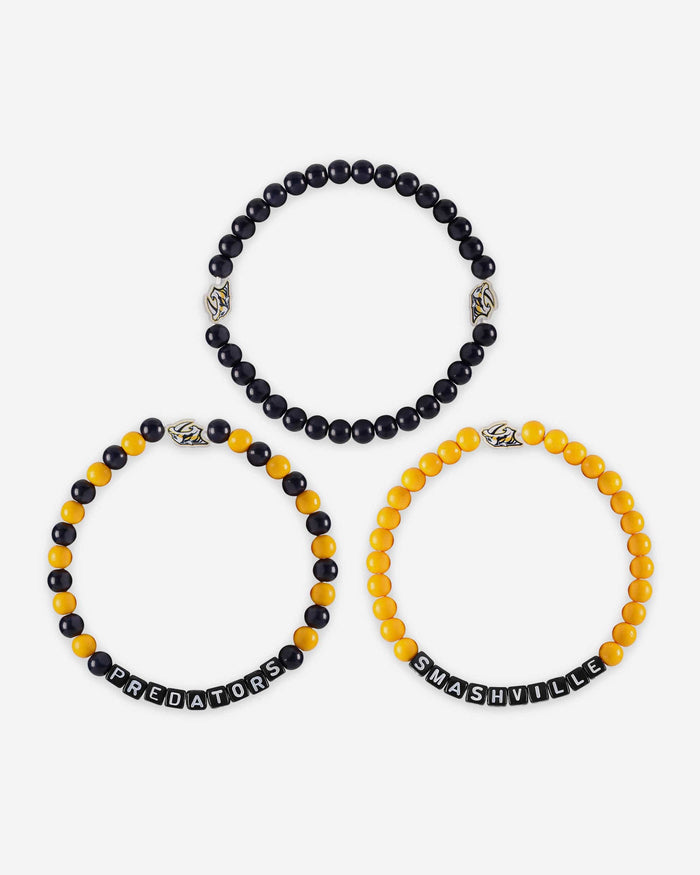 Nashville Predators 3 Pack Beaded Friendship Bracelet FOCO - FOCO.com