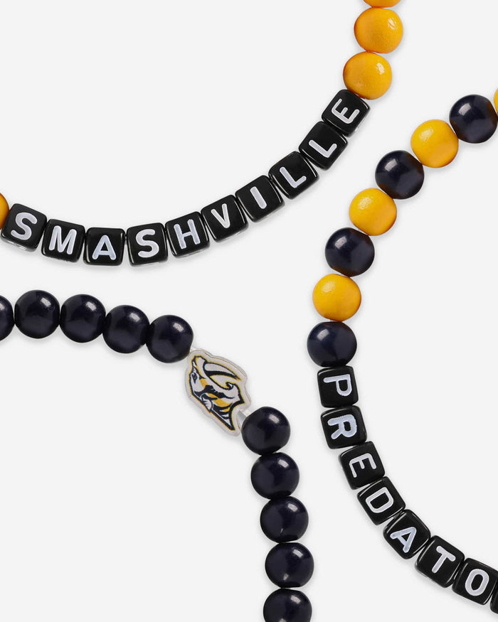 Nashville Predators 3 Pack Beaded Friendship Bracelet FOCO - FOCO.com