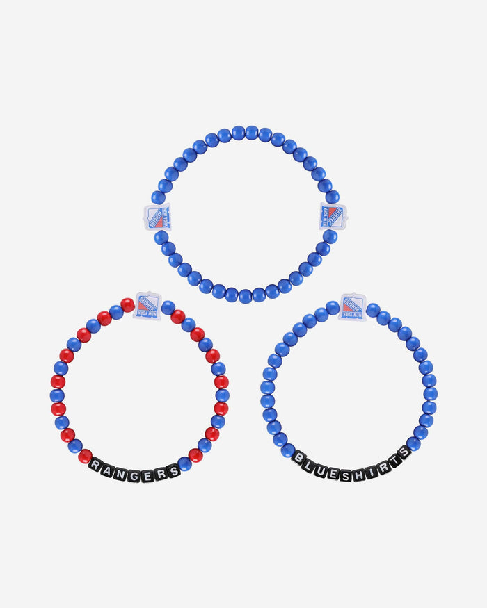 New York Rangers 3 Pack Beaded Friendship Bracelet FOCO - FOCO.com