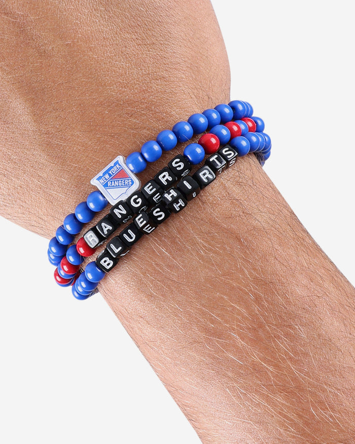 New York Rangers 3 Pack Beaded Friendship Bracelet FOCO - FOCO.com