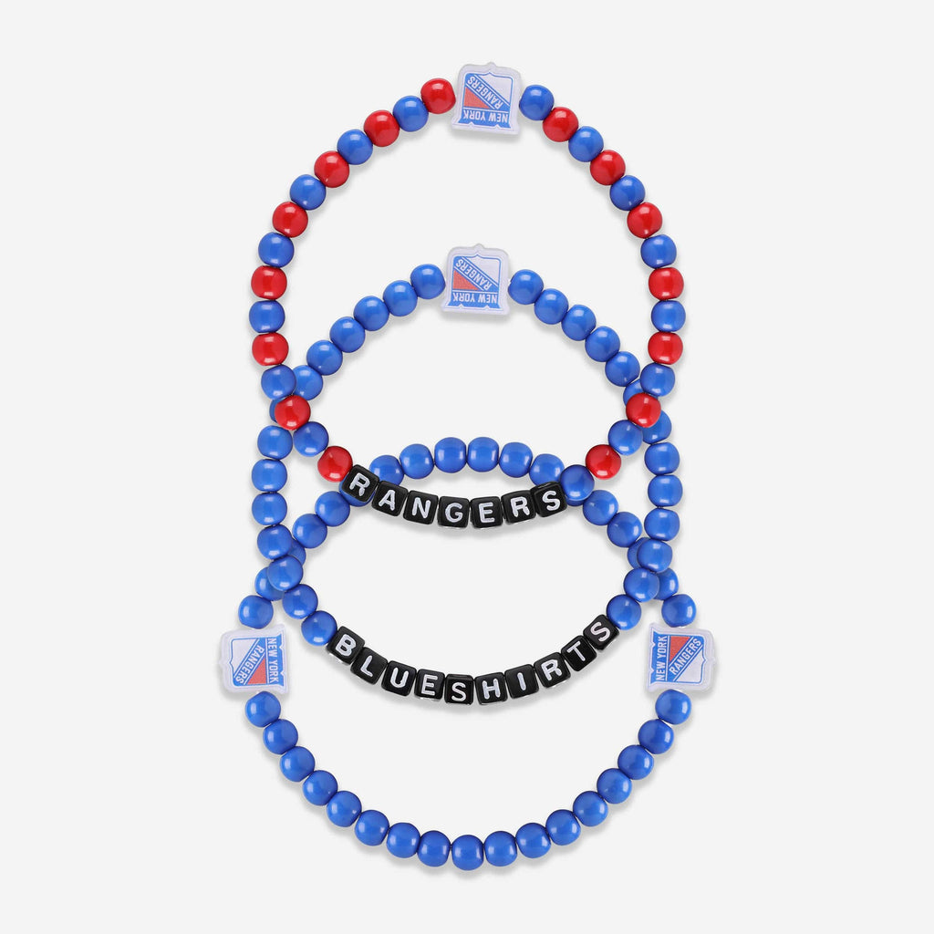 New York Rangers 3 Pack Beaded Friendship Bracelet FOCO - FOCO.com