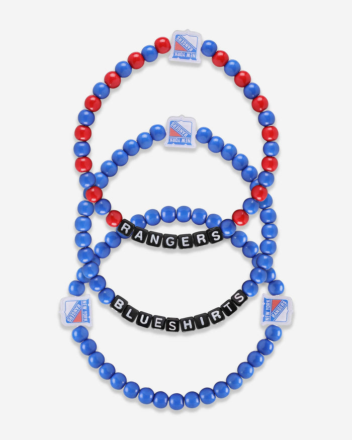 New York Rangers 3 Pack Beaded Friendship Bracelet FOCO - FOCO.com